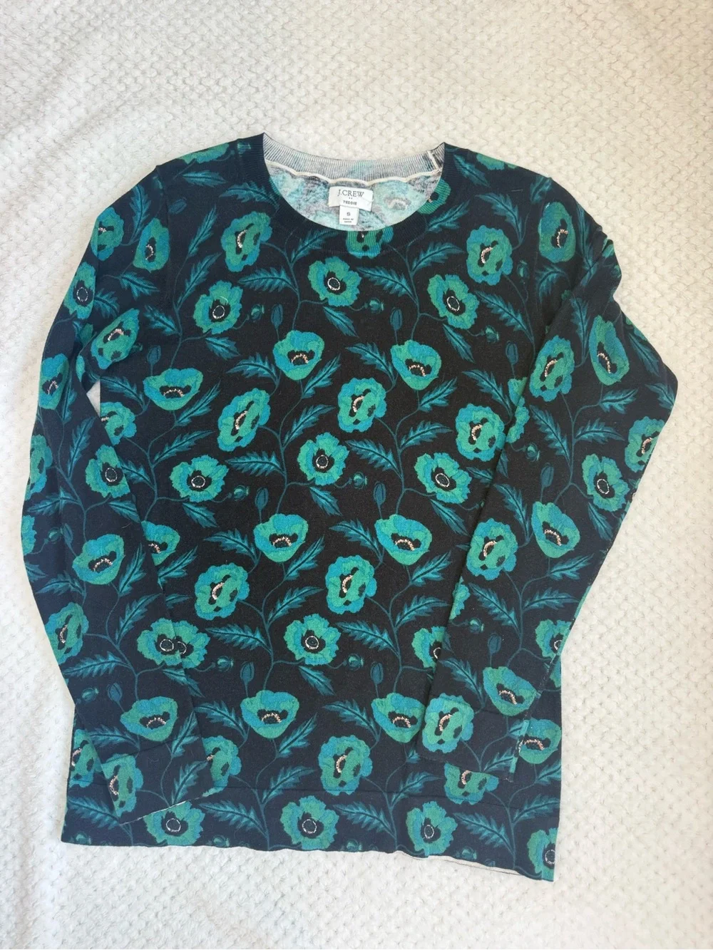 J. Crew Teddy Poppy lightweight sweater sz small